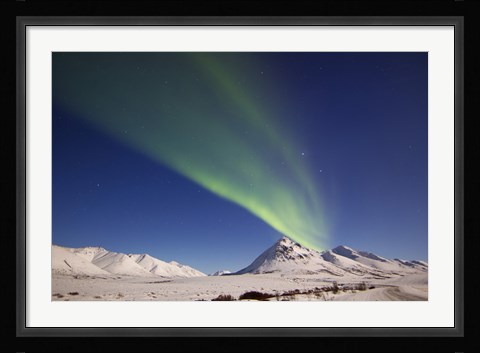 Framed Aurora Borealis over Ogilvie Mountains, Canada Print