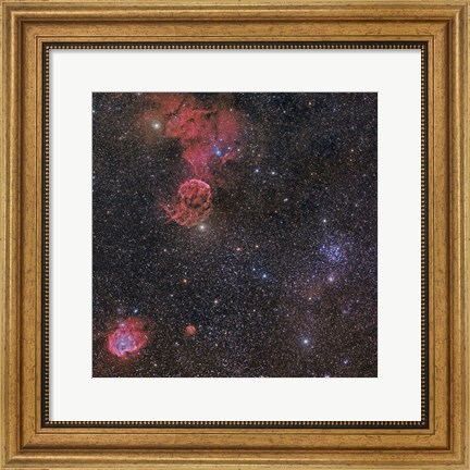 Framed Nebulae in Gemini Constellation Print
