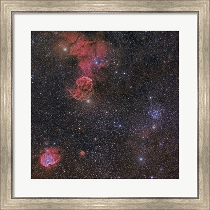 Framed Nebulae in Gemini Constellation Print