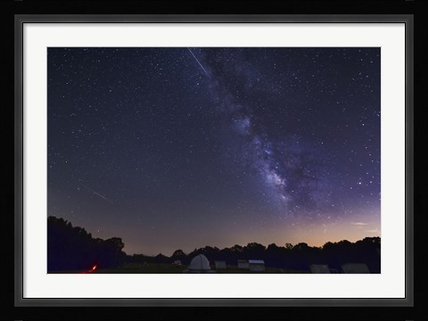 Framed Milky Way and Perseid Meteor Shower, Oklahoma Print