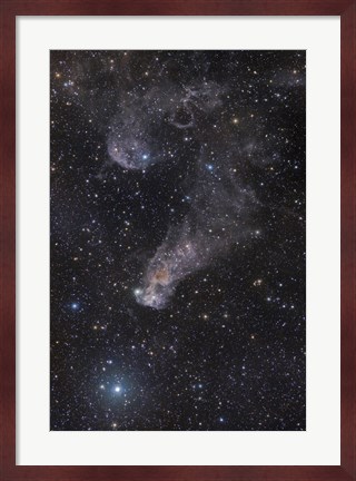 Framed Question Mark Nebula in Orion Print