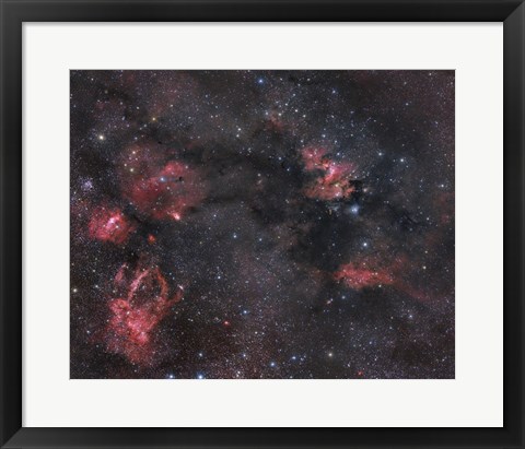 Framed Nebulosity in the Cepheus Constellation Print