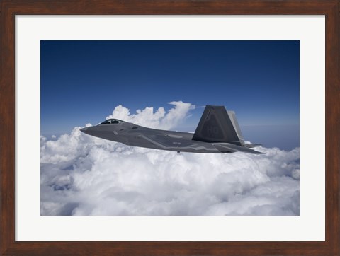 Framed F-22 Raptor over New Mexico Print