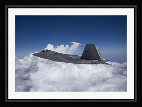 Framed F-22 Raptor over New Mexico Print
