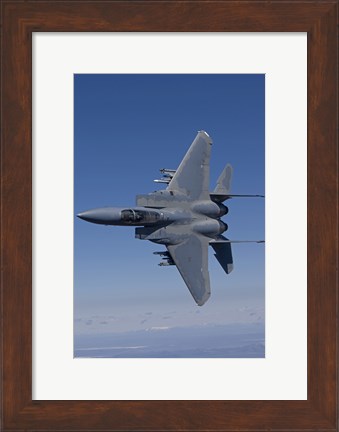 Framed F-15 Eagle Conducts Air-to-Air Training over Oregon Print
