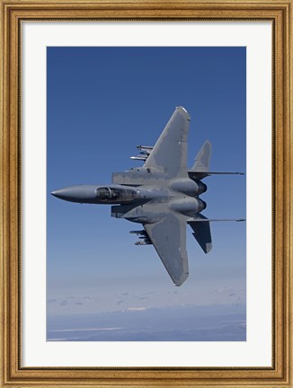 Framed F-15 Eagle Conducts Air-to-Air Training over Oregon Print