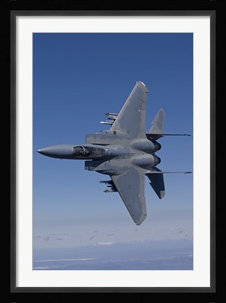 Framed F-15 Eagle Conducts Air-to-Air Training over Oregon Print