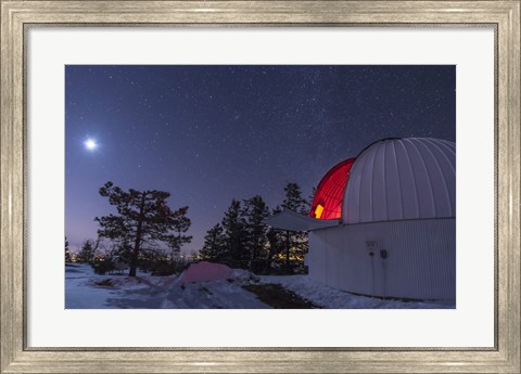 Framed Moonlight Illuminates the Schulman Telescope on Mount Lemmon Print