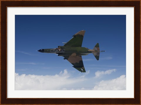 Framed QF-4E Aircraft Flies over the Gulf of Mexico Print