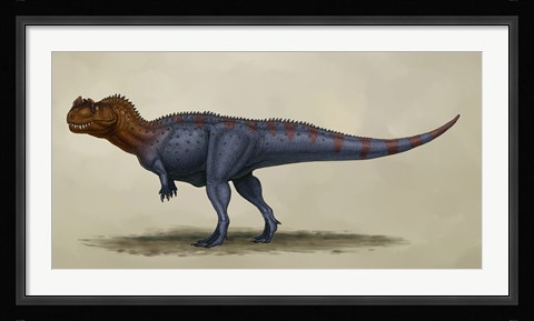 Framed Ceratosaurus Dentisulcatus Print