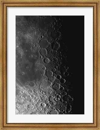 Framed Rupes Recta Ridge and Craters Pitatus and Tycho Print
