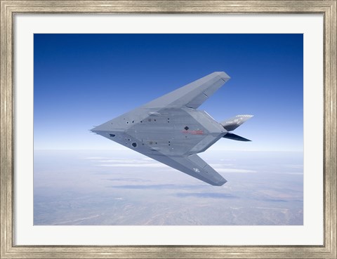 Framed F-117 Nighthawk Flies a Training Sortie over New Mexico Print
