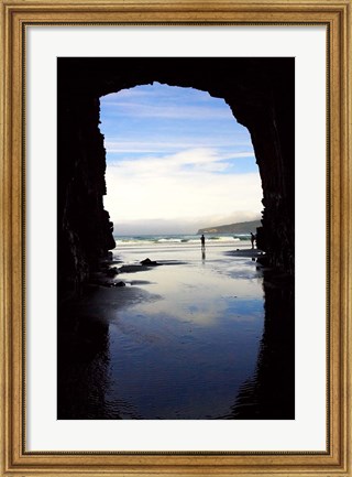 Framed Cathedral Cave, Catlins Coast, South Island, New Zealand Print