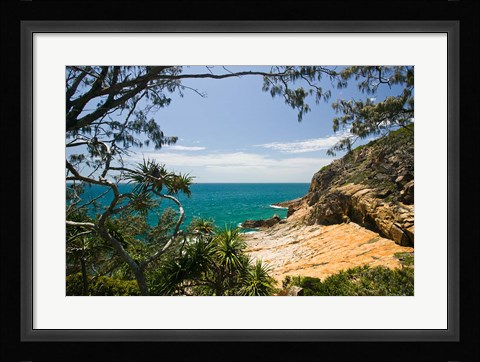 Framed Australia, Queensland, Cook's Landing beach Print