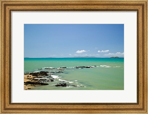 Framed Australia, Emu Park, Churchill Lookout, Beach Print