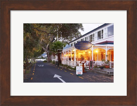 Framed Historic Duke of Marlborough Hotel, Russell, Bay of Islands, Northland, New Zealand Print