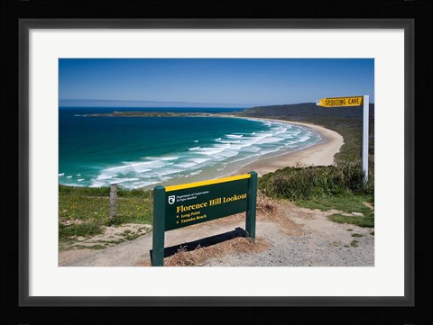 Framed New Zealand, South Island, Tautuku Beach coastline Print
