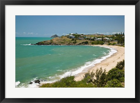 Framed Australia, Queensland, Yeppoon Kemp Beach coastline Print
