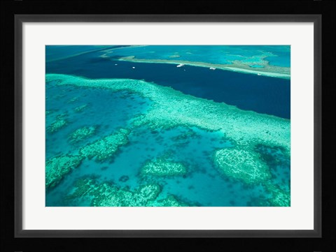 Framed Australia, Whitsunday Coast, Great Barrier Reef (horizontal) Print