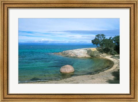 Framed Half Moon Bay, Freycinet National Park, Tasmania, Australia Print