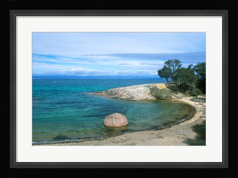Framed Half Moon Bay, Freycinet National Park, Tasmania, Australia Print