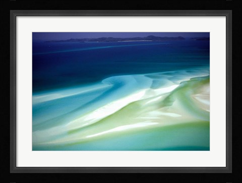 Framed Australia, Whitsunday Island, Hill Inlet, pattern Print