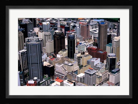 Framed Auckland skyscapers, New Zealand Print