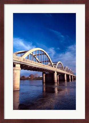 Framed Balclutha Bridge and Clutha River, New Zealand Print