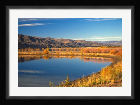 Framed Boat Harbour, Lake Dunstan, Central Otago, New Zealand Print