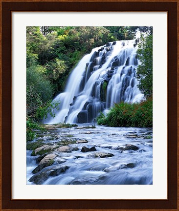 Framed Cascade, Karangahake Gorge, North Island, New Zealand Print