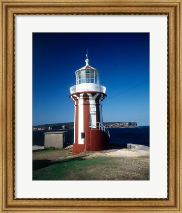 Framed Hornby Lighthouse, Sydney Harbor NP, New South Wales, Australia Print