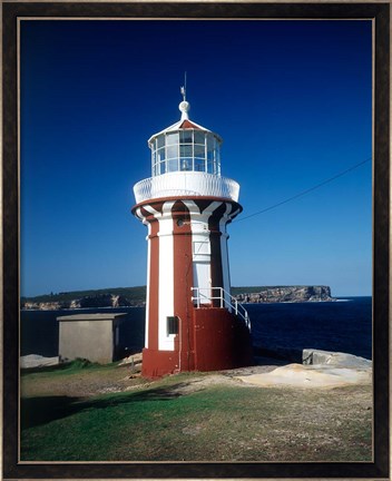 Framed Hornby Lighthouse, Sydney Harbor NP, New South Wales, Australia Print
