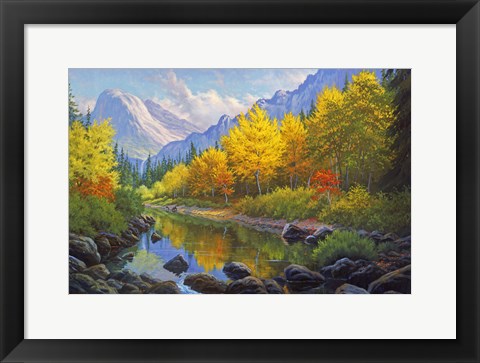 Framed Mountain Stream Print