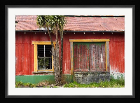 Framed Golden Nugget Hotel, Shantytown, near Greymouth, West Coast, South Island, New Zealand Print