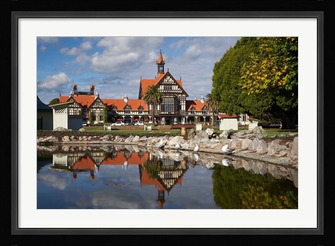 Framed Bath House, Government Gardens, Rotorua, North Island, New Zealand Print