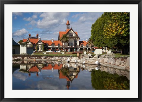 Framed Bath House, Government Gardens, Rotorua, North Island, New Zealand Print