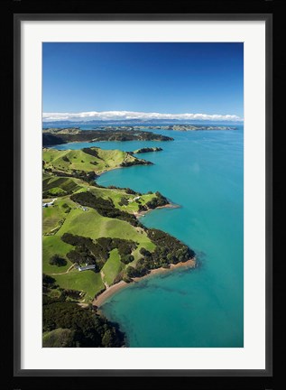 Framed Coastline, Waiheke Island, Auckland, New Zealand Print
