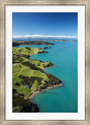 Framed Coastline, Waiheke Island, Auckland, New Zealand Print