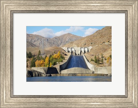 Framed Lake Aviemore, Benmore Dam, South Island, New Zealand Print