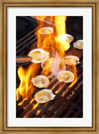 Framed Scallops on Barbeque Print