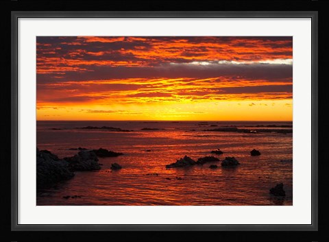 Framed Sunrise, Kaikoura, South Island, New Zealand Print