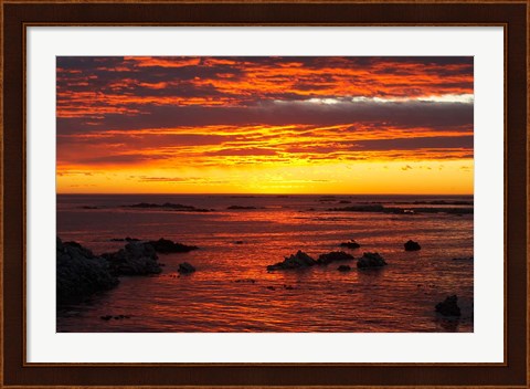 Framed Sunrise, Kaikoura, South Island, New Zealand Print