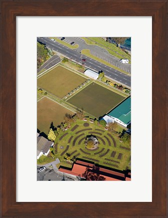 Framed Gardens and Bowling Greens, Taupo, North Island, New Zealand Print