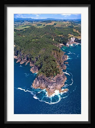 Framed Coast South of Hahei, Coromandel Peninsula Print