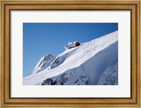 Framed Hut, Franz Josef Glacier, South Island, New Zealand Print