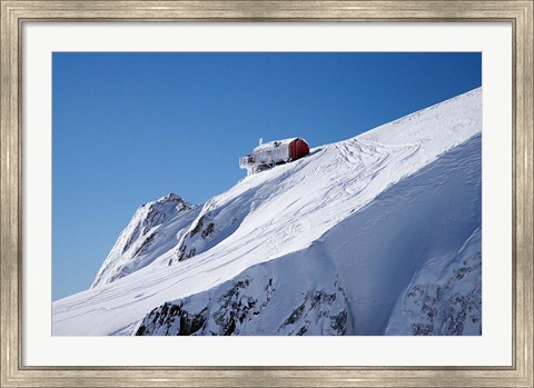 Framed Hut, Franz Josef Glacier, South Island, New Zealand Print