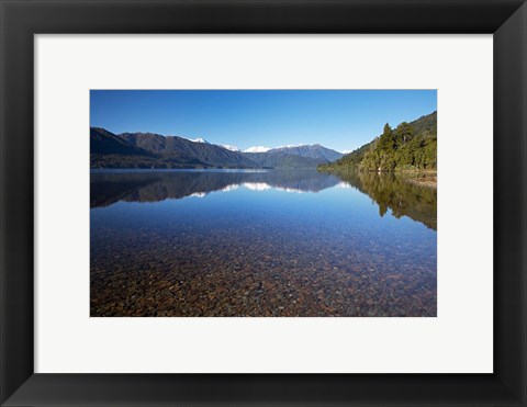 Framed Lake Kaniere, West Coast, South Island, New Zealand Print