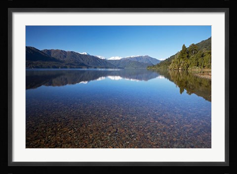 Framed Lake Kaniere, West Coast, South Island, New Zealand Print