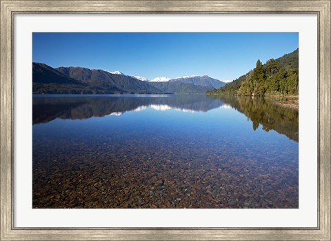 Framed Lake Kaniere, West Coast, South Island, New Zealand Print