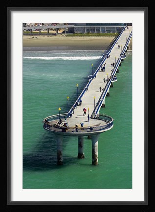 Framed New Brighton Pier, Christchurch, South Island, New Zealand Print